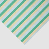 Bleke blauwe, Aqua Green en Beige strepen Tissuepapier (Detail)
