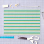 Bleke blauwe, Aqua Green en Beige strepen Tissuepapier (Craft)