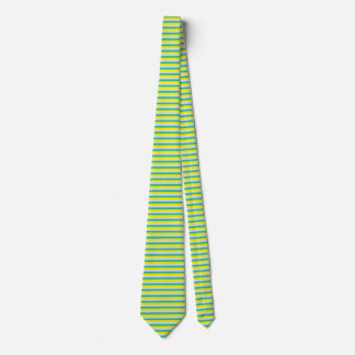 Bleke blauwe, Aqua Green en gele strepen Stropdas