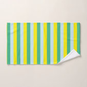 Bleke Blauwe, Aqua Groen en Gele Stripes Bad Handdoek (Handdoek)