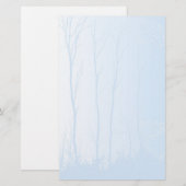 Bleke Blauwe Boom Briefpapier (Voorkant / Achterkant)