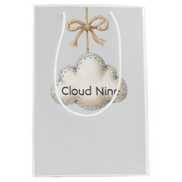 Bleke Blauwe Cloud Nine Baby Shower Medium Cadeauzakje