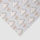 Bleke Blauwe Cloud Nine Baby Shower Tissuepapier (Detail)