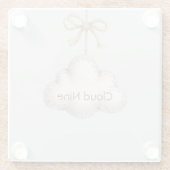 Bleke Blauwe Cloud Nine Glazen Onderzetter (Achterkant)