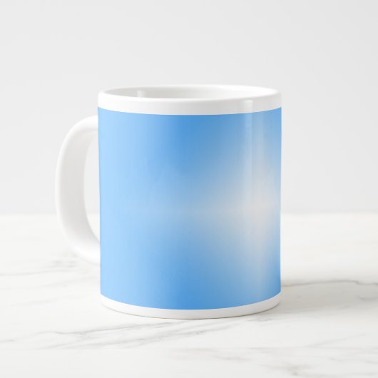 Bleke blauwe diamantschijn grote koffiekop (Links)