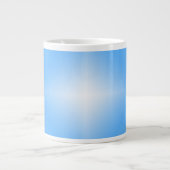Bleke blauwe diamantschijn grote koffiekop (Voorkant)