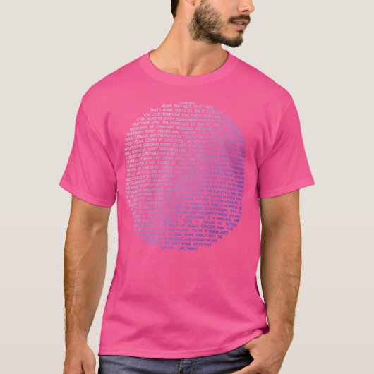 Bleke Blauwe Dot - Carl Sagan T-shirt (Voorkant)