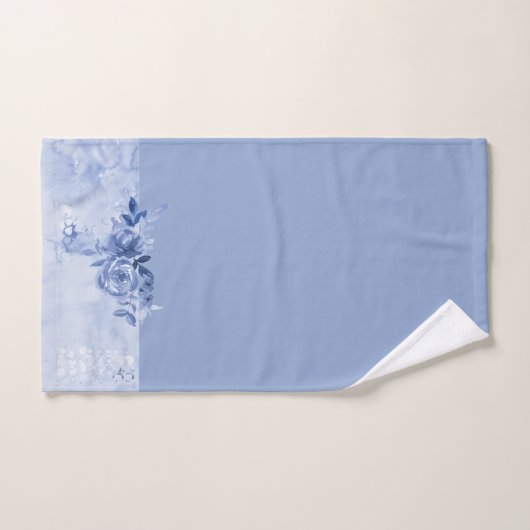 Bleke Blauwe en Blauwe Rozen Bad Handdoek (Handdoek)