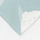 Bleke Blauwe en Witte Manta Ray en Stingray Fleece Deken (Hoek)