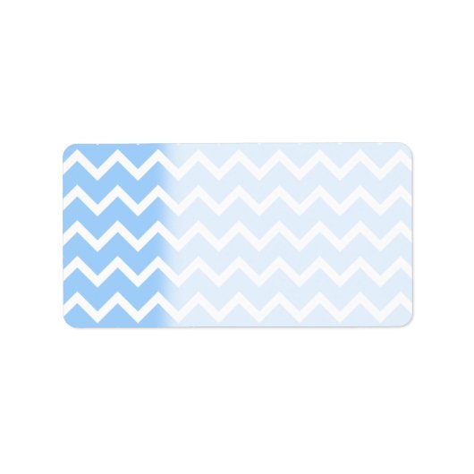 Bleke blauwe en witte zigzag Stripes. Etiket (Voorkant)