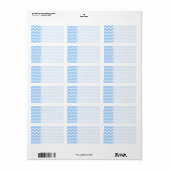 Bleke blauwe en witte zigzag Stripes. Etiket (Full Sheet)