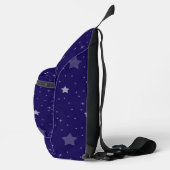 Bleke Blauwe Fee en Uil Sterren Fantasie Kunst Sling Bag (Rechts)