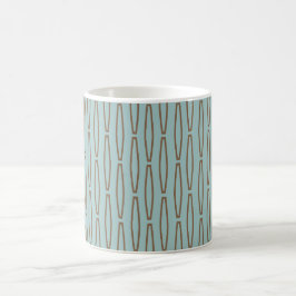 Bleke blauwe geometrische herhaalde koffie-Mok Koffiemok