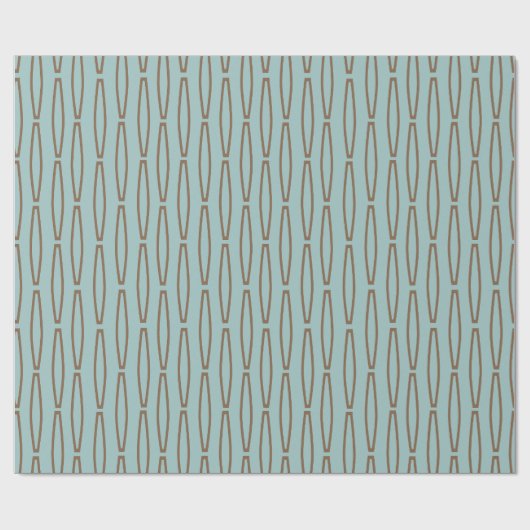 Bleke blauwe geometrische herhaling cadeaupapier (Vlak)