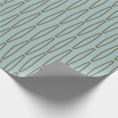 Bleke blauwe geometrische herhaling cadeaupapier (Hoek)