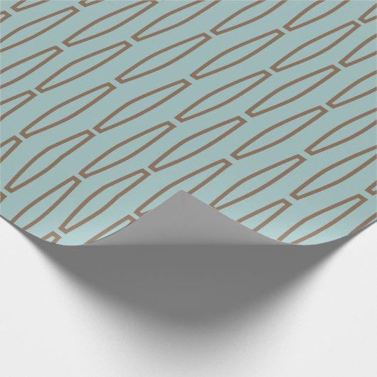 Bleke blauwe geometrische herhaling cadeaupapier (Hoek)