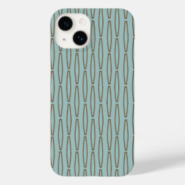 Bleke blauwe geometrische herhaling Case-Mate iPhone 14 hoesje