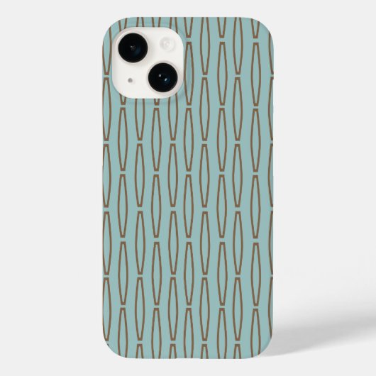 Bleke blauwe geometrische herhaling Case-Mate iPhone case (Achterkant)