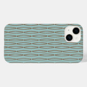 Bleke blauwe geometrische herhaling Case-Mate iPhone case (Achterkant (horizontaal))
