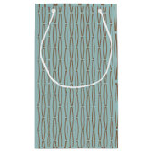 Bleke blauwe geometrische herhaling klein cadeauzakje (Achterkant)