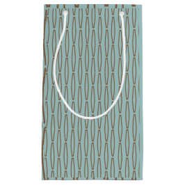 Bleke blauwe geometrische herhaling klein cadeauzakje