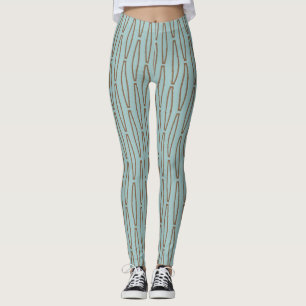 Bleke blauwe geometrische herhaling leggings