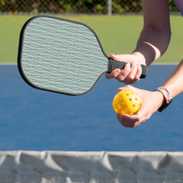 Bleke blauwe geometrische herhaling pickleball paddle