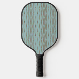 Bleke blauwe geometrische herhaling pickleball paddle