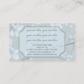 Bleke blauwe groene bladeren grijze takken visitekaartje (Achterkant)