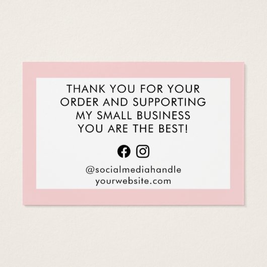 Bleke blauwe juwelen Logo Hartelijk dank voor uw Visitekaartje (Achterkant)