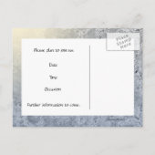 Bleke Blauwe  Kat Bewaar de Datum Aankondigingskaart (Achterkant)