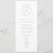 Bleke blauwe Keltische Irish Swan Love Knot Weddin Programmakaart (Voorkant)