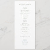 Bleke blauwe Keltische Irish Swan Love Knot Weddin Programmakaart (Achterkant)