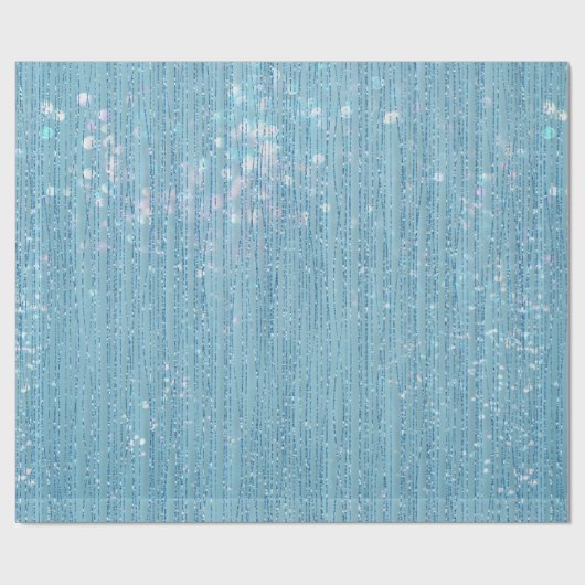 Bleke Blauwe Kristalgordijnen Cadeaupapier (Vlak)