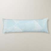 Bleke blauwe minimale geometrische inkttextuur lichaamskussen (Achterkant)