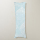 Bleke blauwe minimale geometrische inkttextuur lichaamskussen (Voorkant Verticaal)