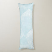 Bleke blauwe minimale geometrische inkttextuur lichaamskussen (Achterkant (Verticaal))