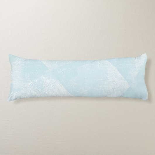 Bleke blauwe minimale geometrische inkttextuur lichaamskussen (Voorkant)