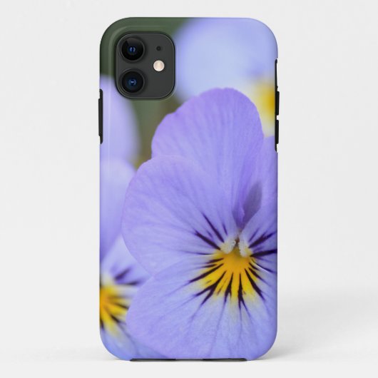 Bleke blauwe pansies Case-Mate iPhone case (Achterkant)