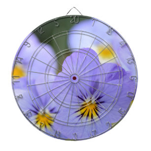 Bleke blauwe pansies dartbord