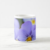Bleke blauwe pansies koffiemok (Center)