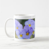 Bleke blauwe pansies koffiemok (Links)