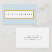 Bleke blauwe rand Klassiek Visitekaartje (Voorkant / Achterkant)