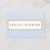 Bleke blauwe rand Klassiek Visitekaartje (Voorkant)