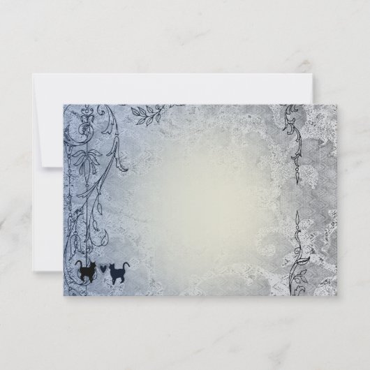 Bleke Blauwe  Shabby Garden Cat flat bedankt (Voorkant)