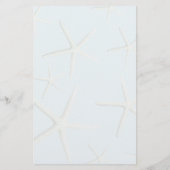 Bleke blauwe Sjabloon in het menu Starfish Wedding (Achterkant)