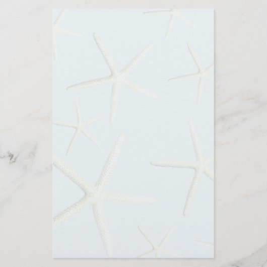 Bleke blauwe Sjabloon in het menu Starfish Wedding (Achterkant)