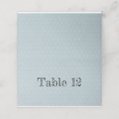 Bleke blauwe tekst Witte poolpunten Plaatskaartje (Buitenkant ongevouwen)