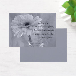 Bleke blauwe tint-Daisy Wedding Charity Favor-kaar Visitekaartjes