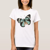  bleke blauwe  vlinder T-shirt (Voorkant)